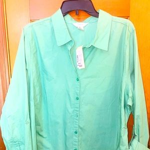 CJ Banks Size 2X Plus Size Curvy Button Down Shirt